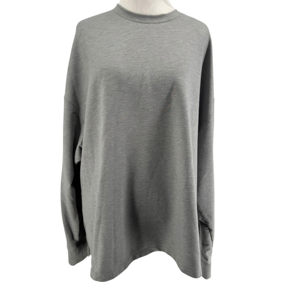 Nike Yoga Women's Gray Long Sleeve Crewneck Sweatshirt Size XL - Picture 1 of 6